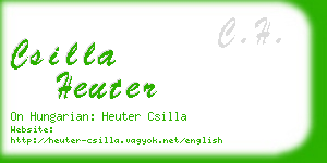 csilla heuter business card